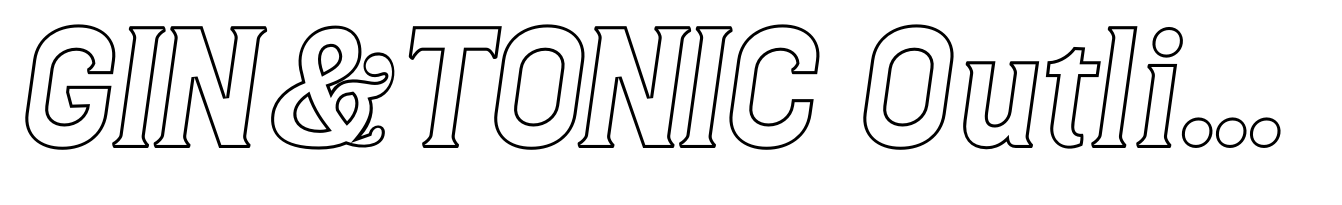 Gin And Tonic Outline Italic